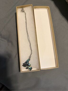 Abalone Shell Newfoundland Pendant Necklace - Silver Chain